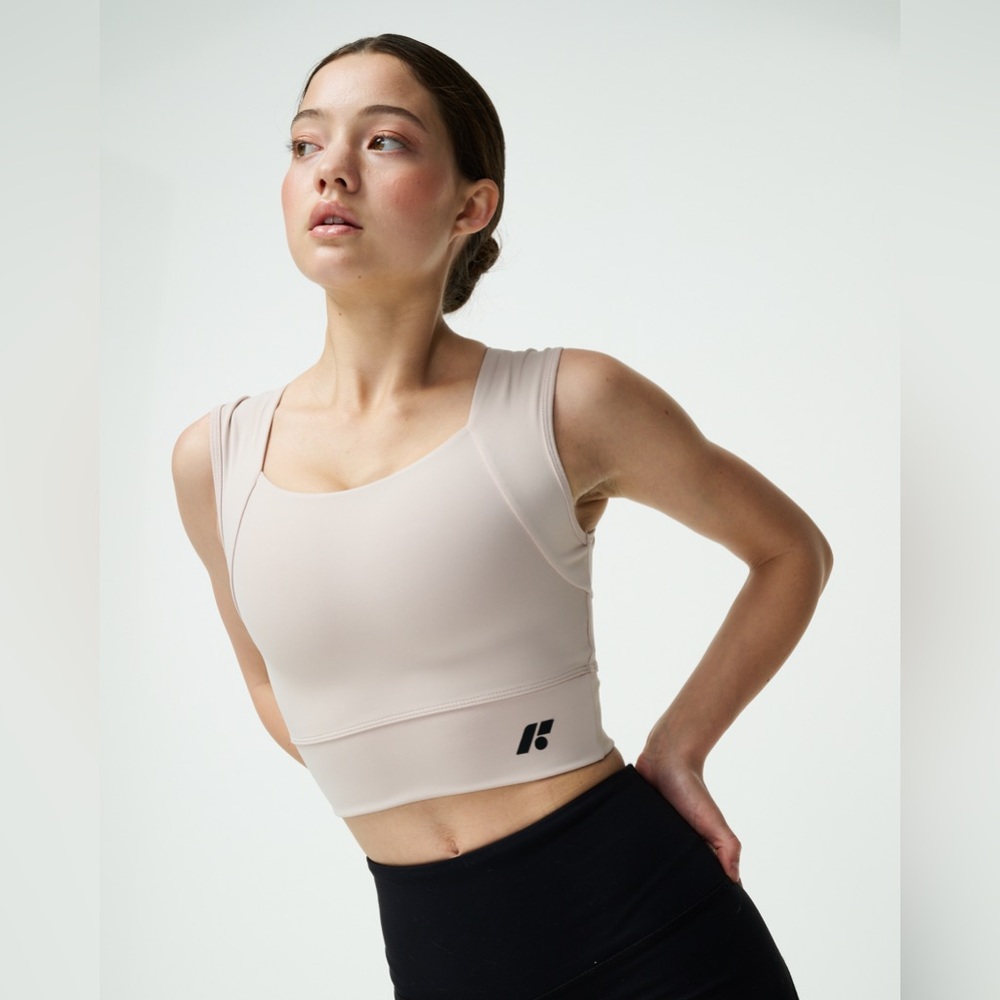 Forme Womens M Revive Bra White Athletic Running Workout Athleisure